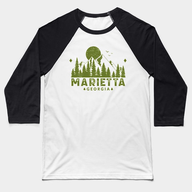 Marietta Georgia Mountain Sight Baseball T-Shirt by HomeSpirit